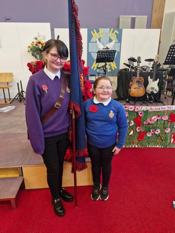 Our Girls Brigade representatives at Remembrance Day service